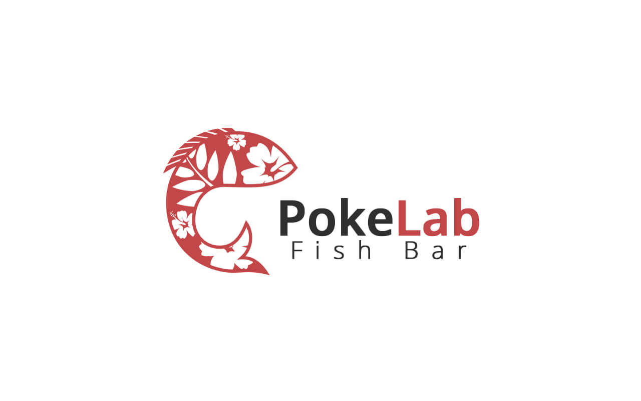 Poke Lab Fish Bar Logo Design