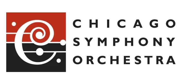 The Chicago Symphony Orchestra's nonprofit logo includes a graphic with a bass clef.