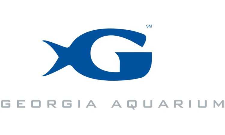 Georgia Aquarium's nonprofit logo design includes a G symbol that's morphed with a fish tail.