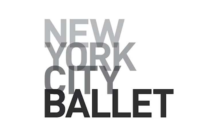 New York City Ballet's nonprofit logo design is simplistic and only includes its name in large gray and black letters.