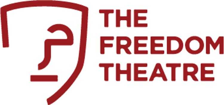 The Freedom Theatre's nonprofit logo design showcases the well-known mask symbol commonly associated with theaters.