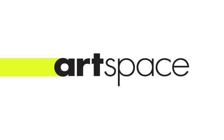 Artspace's nonprofit logo design is minimalistic with its name and a green streak.