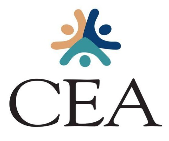The Connecticut Education Association's nonprofit logo features symbols resembling people above the organization's acronym.