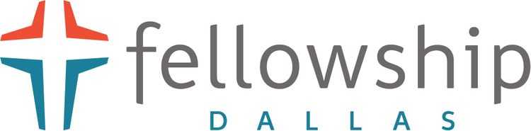 In this nonprofit logo design, Fellowship Dallas includes a unique drawing of a cross, symbolizing its mission.