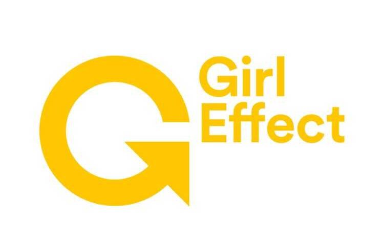 Girl Effect's yellow nonprofit logo has a large G morphed with the universal female symbol.