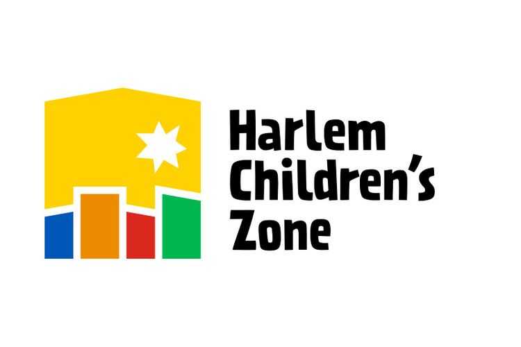 In this nonprofit logo, Harlem Children's Zone features bright colors and bubbly, fun letters.