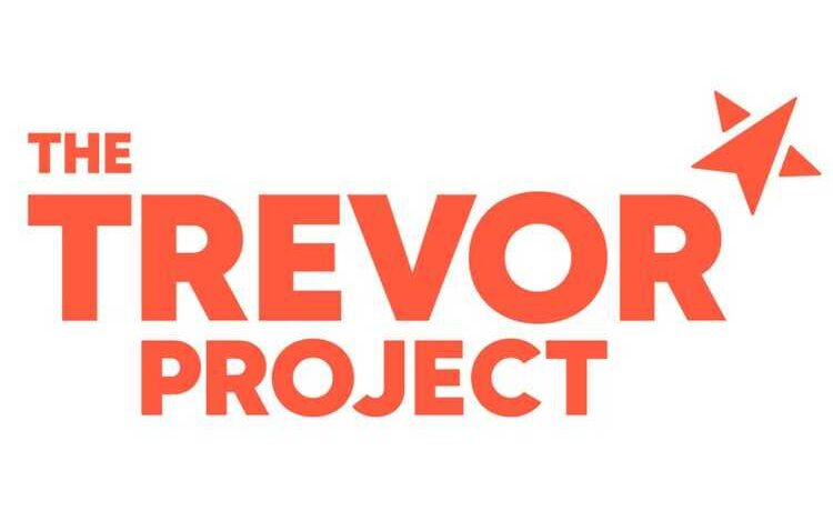 The Trevor Project's nonprofit logo design includes its name with each word in a different font size.