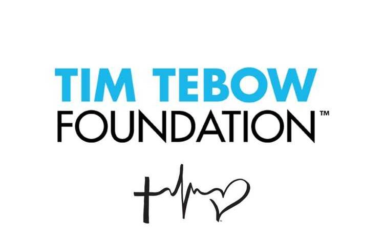 This nonprofit logo from the Tim Tebow Foundation includes three symbols connected in an artistic style: a cross, EKG, and heart.