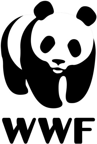 As one of the most iconic nonprofit logos, The World Wildlife Fund's design features a black and white panda above the organization's acronym.