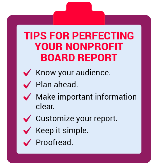 These tips will allow you to nail your nonprofit board report.
