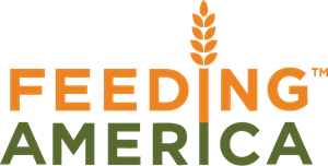 Feeding America's nonprofit branding illustrates its partnership with food banks to end hunger.