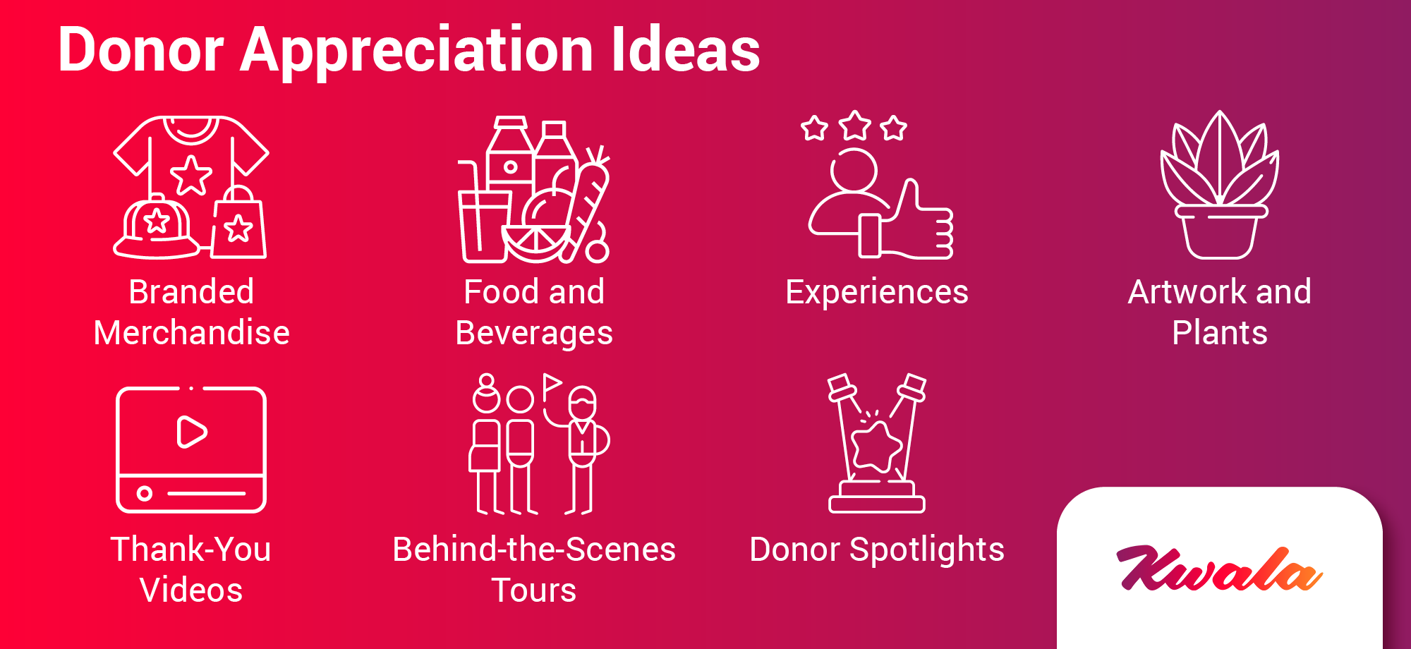 Explore the following donor appreciation ideas, listed below. 